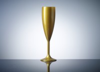 Elite Premium 6.6oz Polycarbonate Gold Champagne Glasses